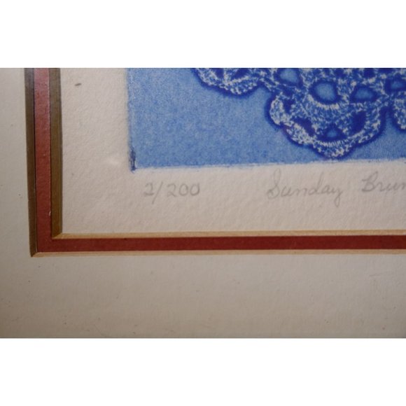 Art - Ann Ward Signed Limited Edition Engraving of Sunday Brunch 2 of 200 - Picture 2 of 14